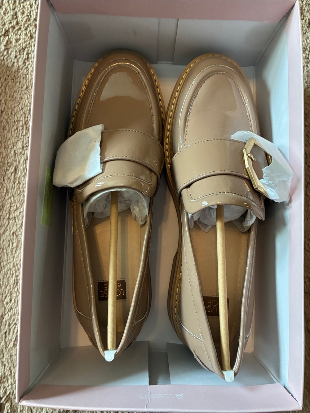 Louise et Cie Lavender Latte Color Shoes (Pink box with tissue and silica)